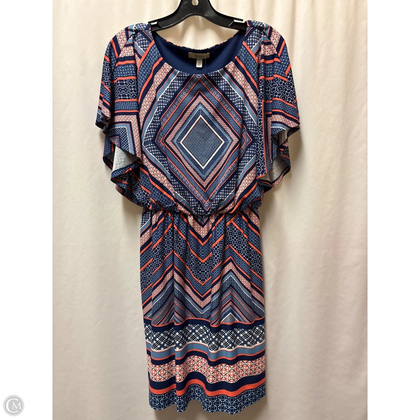 Dress Casual Midi By Halo In Blue, Size: Xs