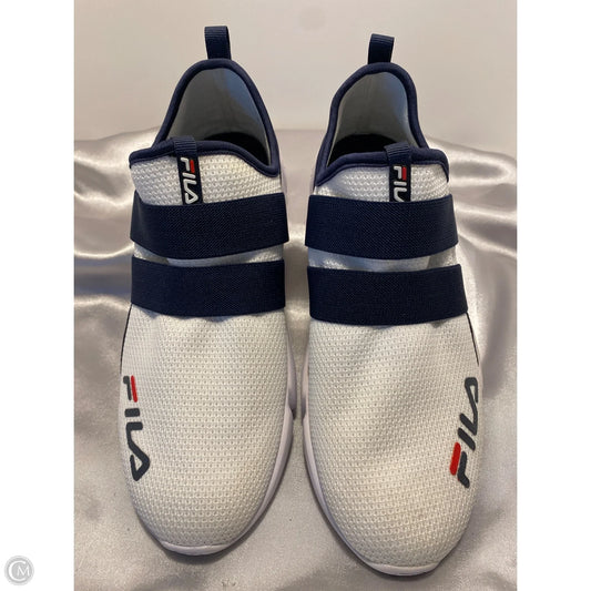 Shoes Athletic By Fila In White, Size: 9.5