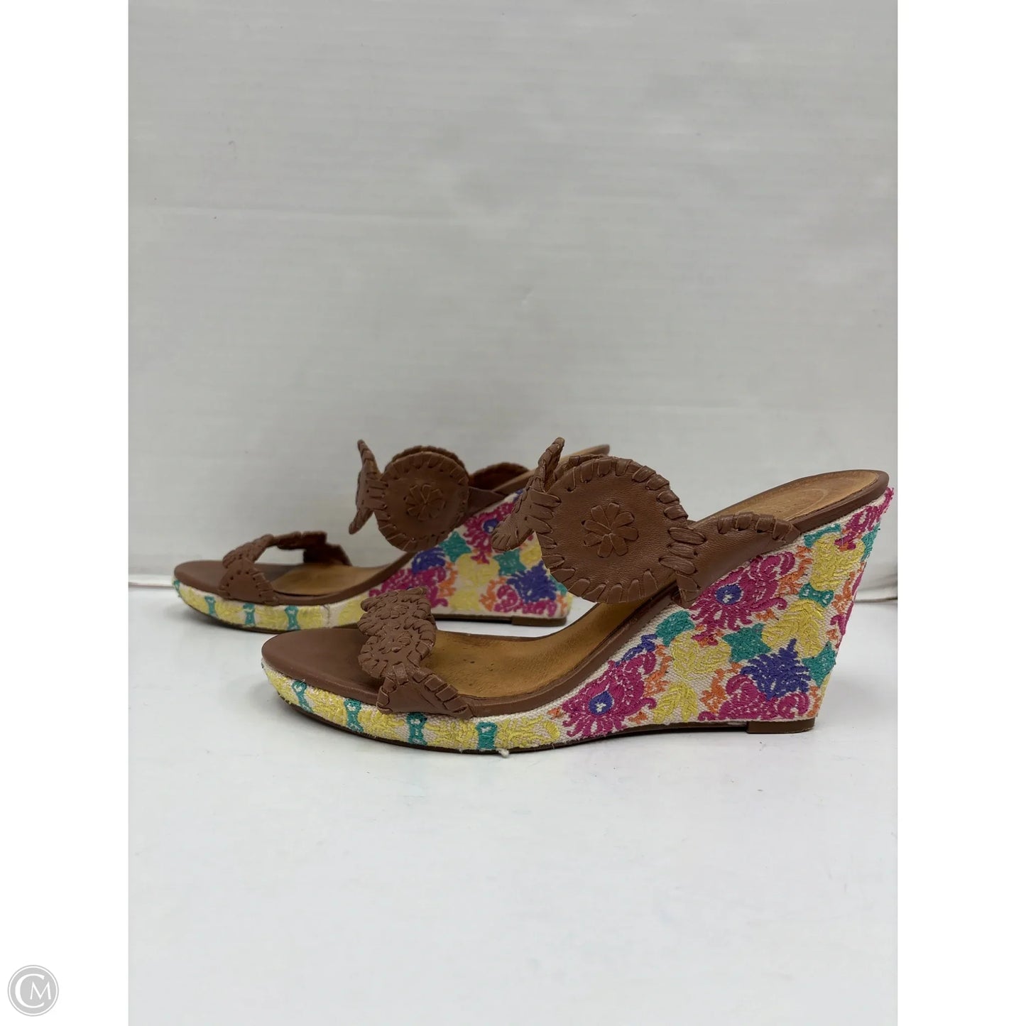 Sandals Heels Block By Jack Rogers In Brown, Size: 8.5