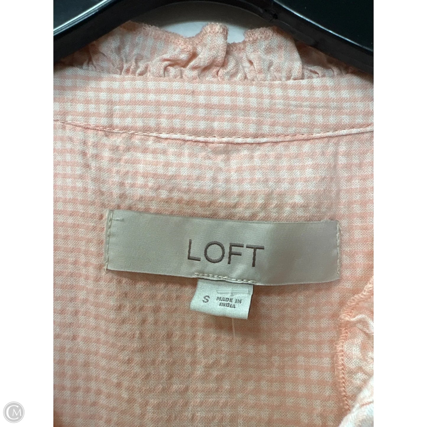 Top Sleeveless By Loft In Peach, Size: S