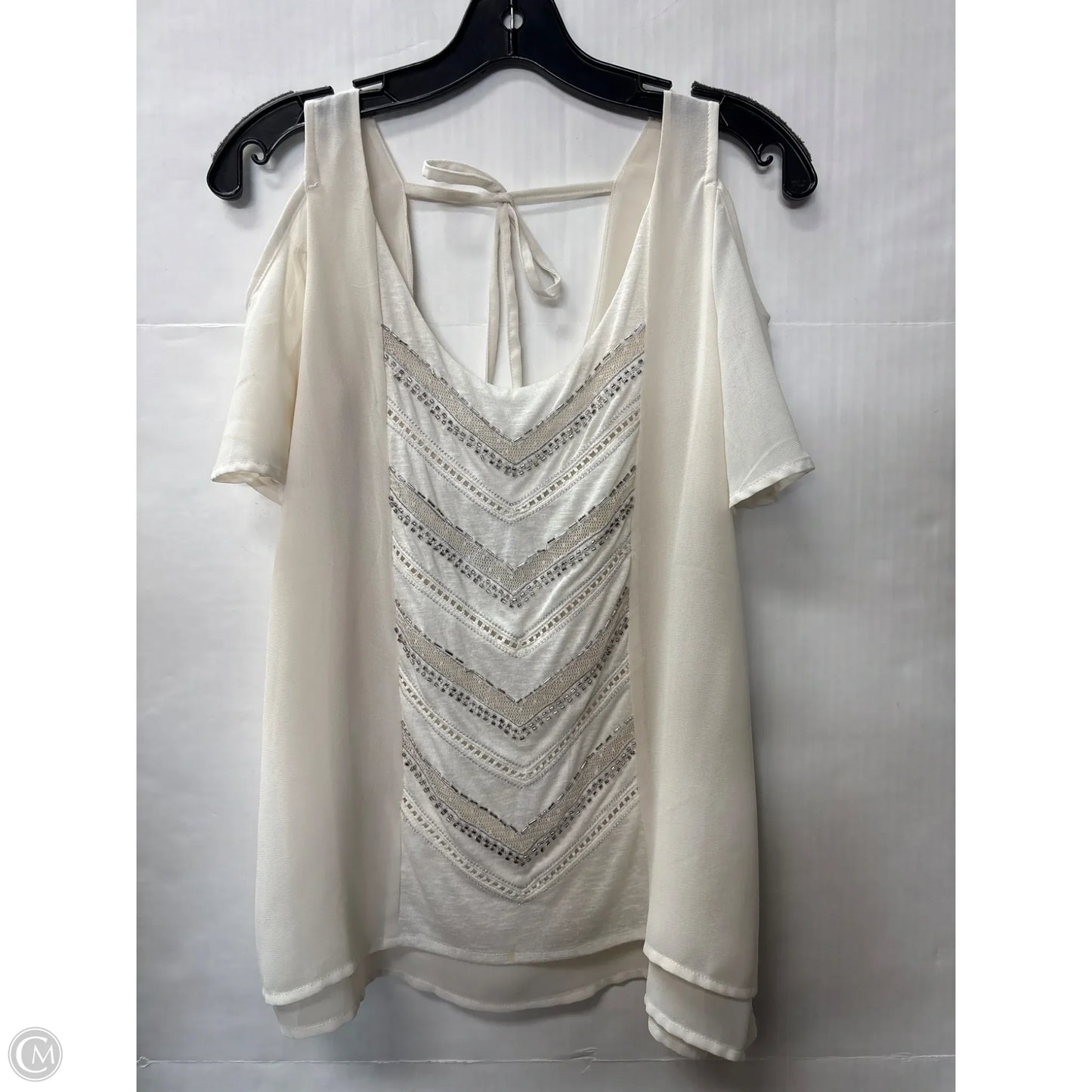 Top Sleeveless By Miss Me In Cream, Size: M