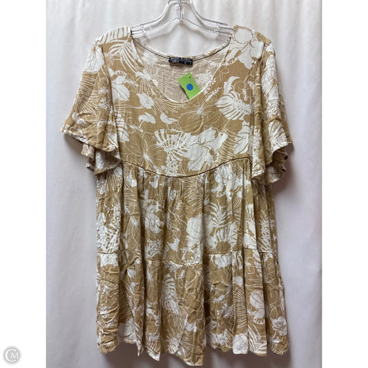 Top Short Sleeve By Clothes Mentor In Brown, Size: M