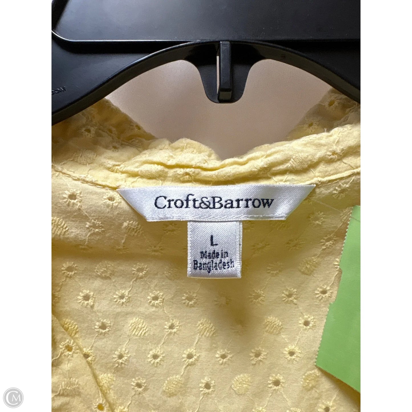 Top Long Sleeve By Croft And Barrow In Yellow, Size: L