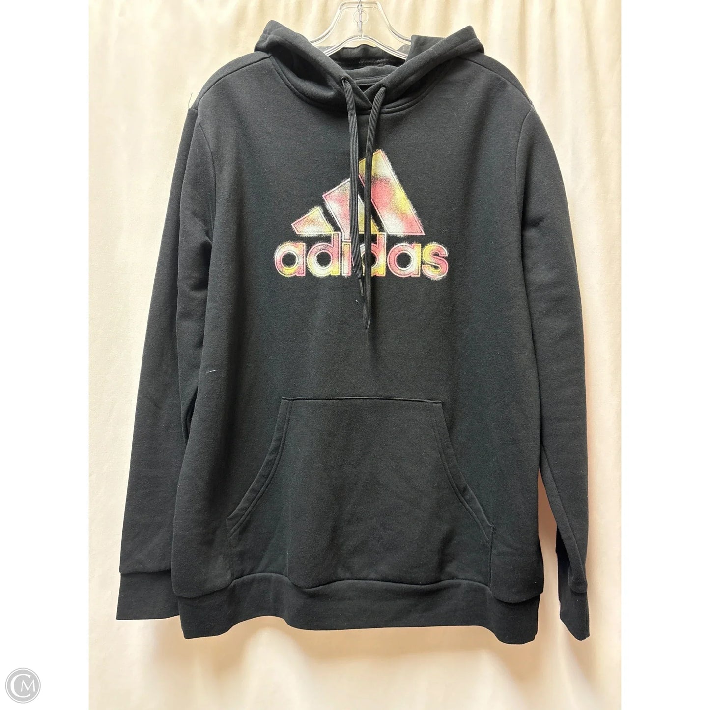 Sweatshirt Hoodie By Adidas In Black, Size: 1x