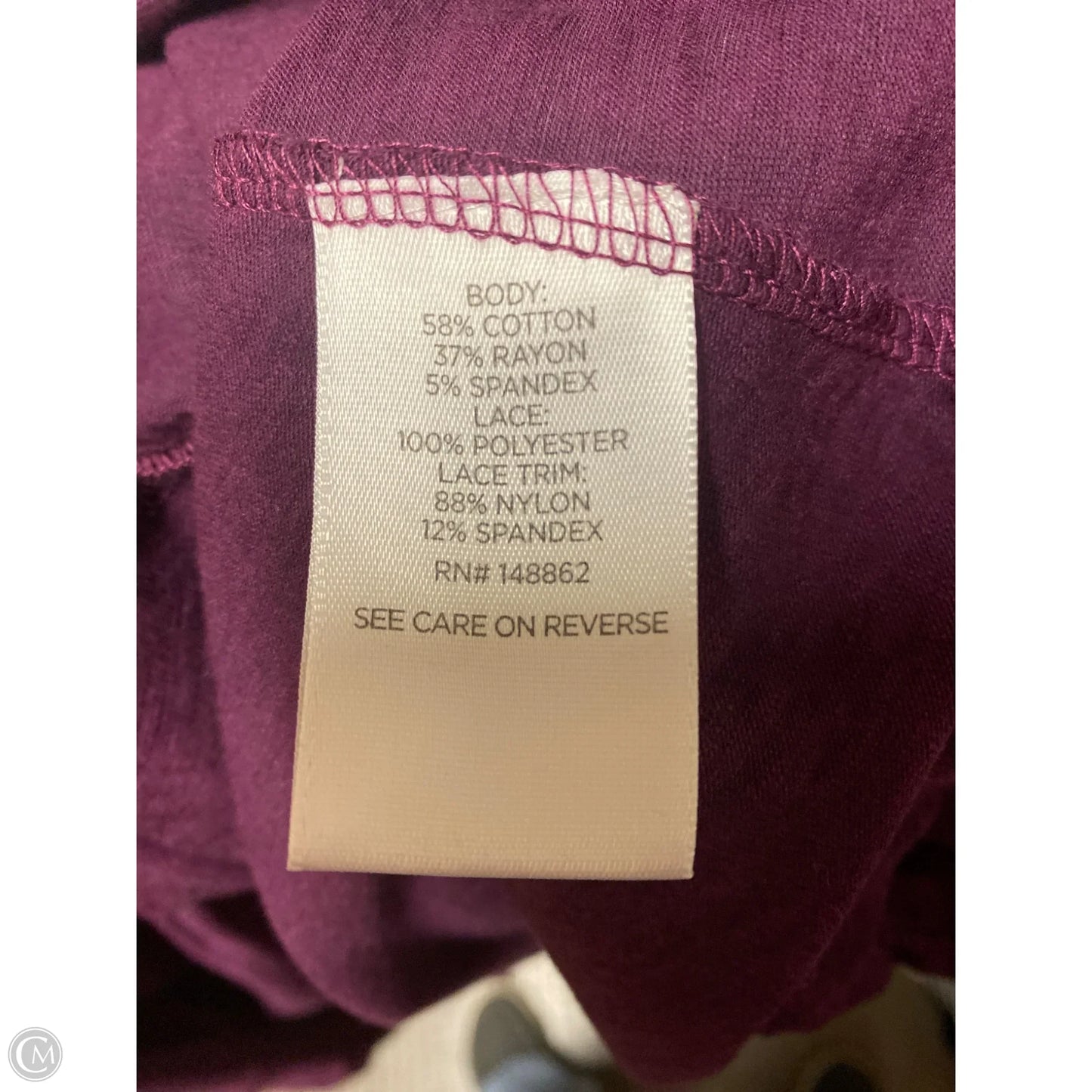 Top Long Sleeve By Torrid In Purple, Size: 1x