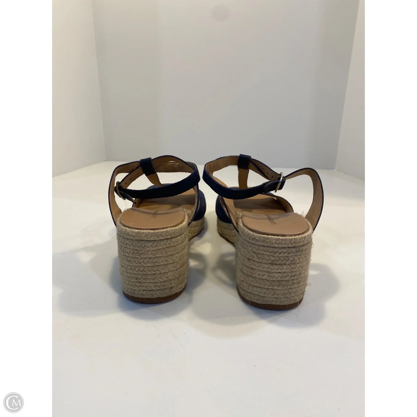 Sandals Heels Block By Lucky Brand In Blue, Size: 9