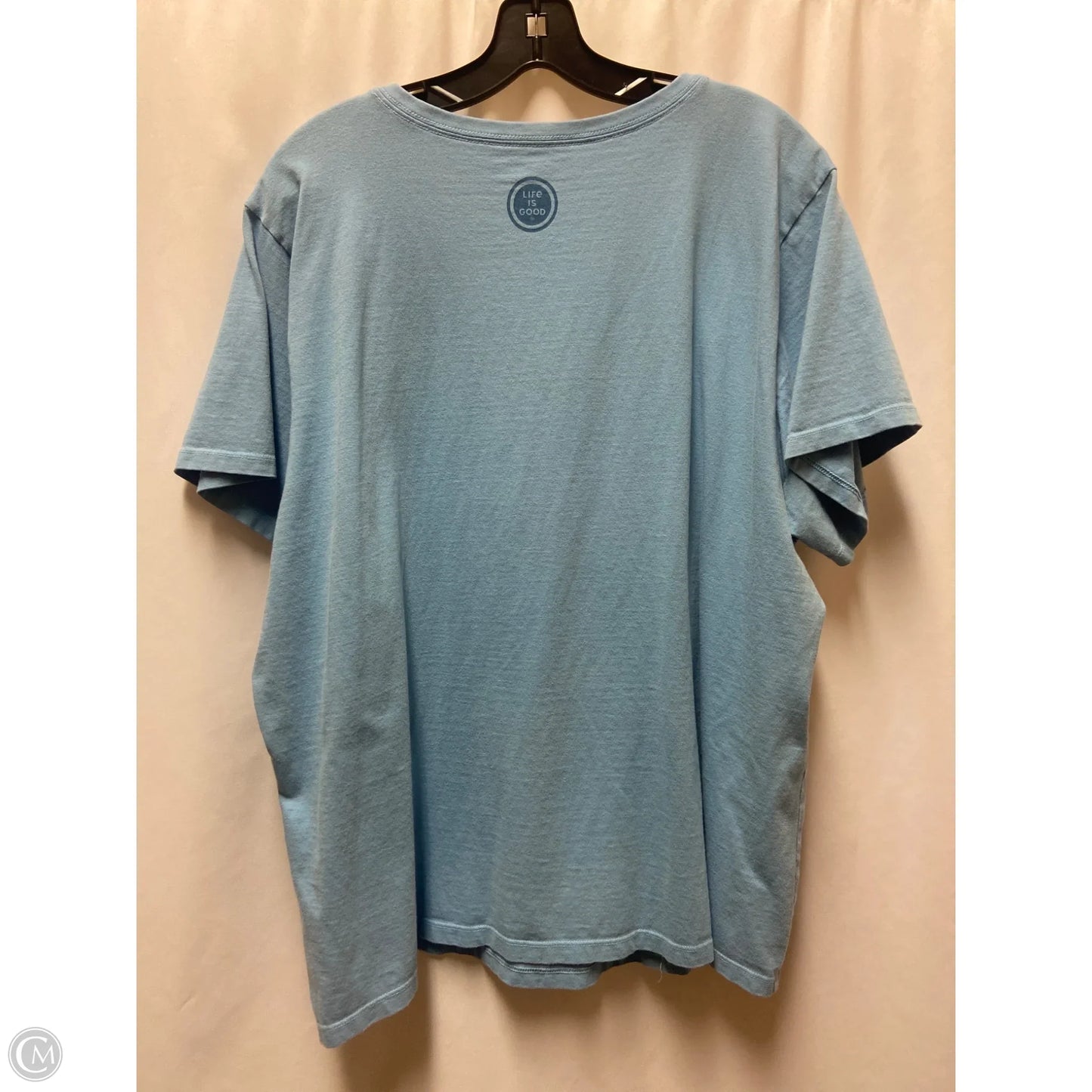 Top Short Sleeve By Life Is Good In Blue, Size: Xxl
