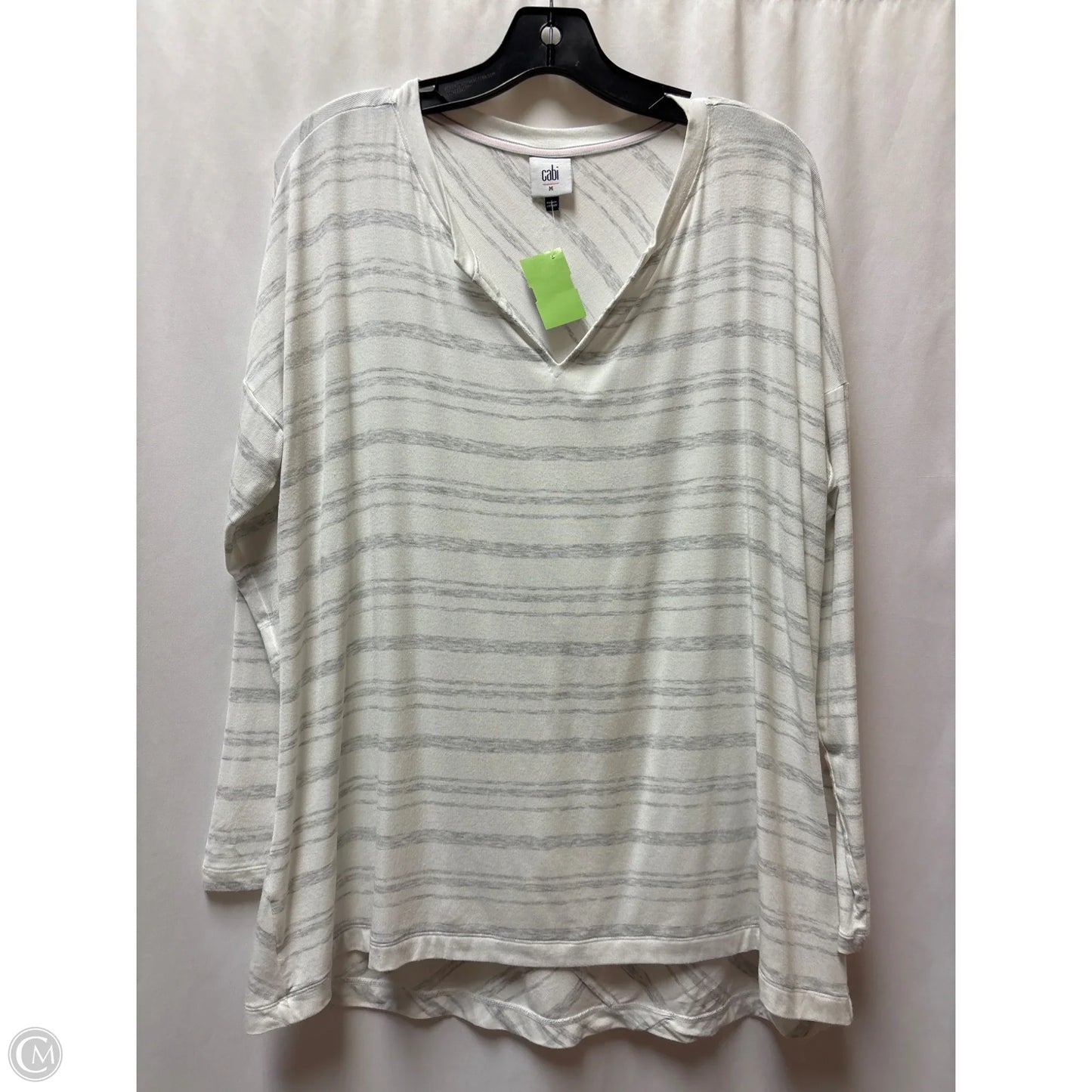 Top Long Sleeve By Cabi In White, Size: M