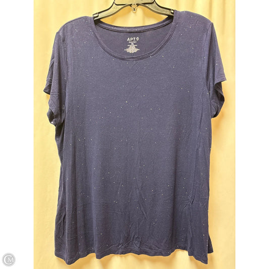 Top Short Sleeve By Apt 9 In Navy, Size: Xl