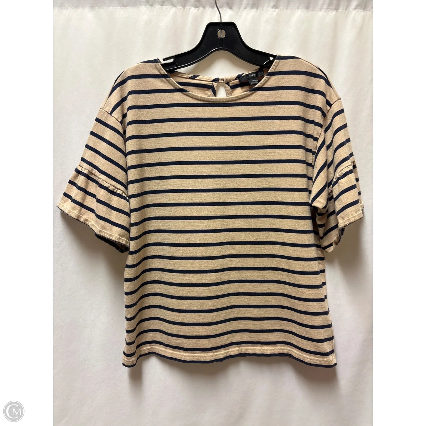 Top Short Sleeve By J. Crew In Beige, Size: S