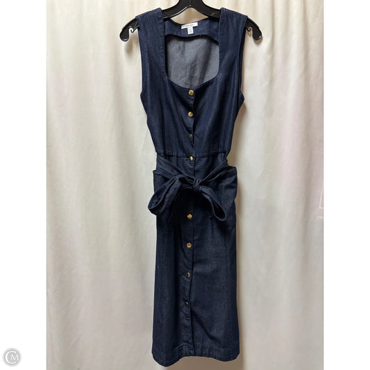 Dress Casual Midi By Nine West In Blue Denim, Size: M