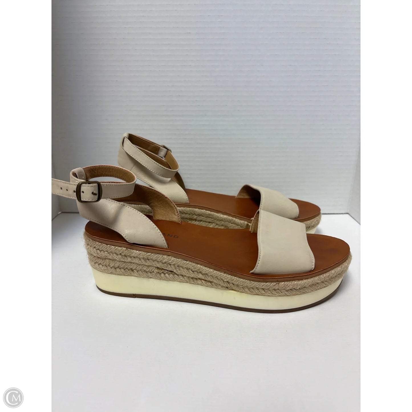 Sandals Heels Block By Lucky Brand In Tan, Size: 8.5