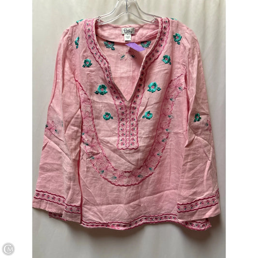 Top Long Sleeve Designer By Lilly Pulitzer In Pink, Size: S