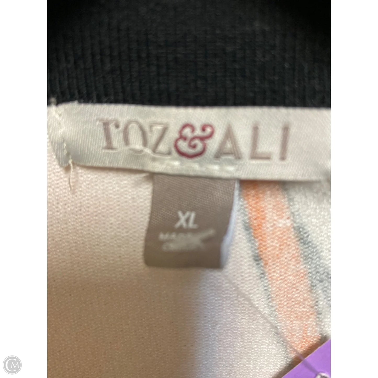 Cardigan By Roz And Ali In Orange, Size: Xl