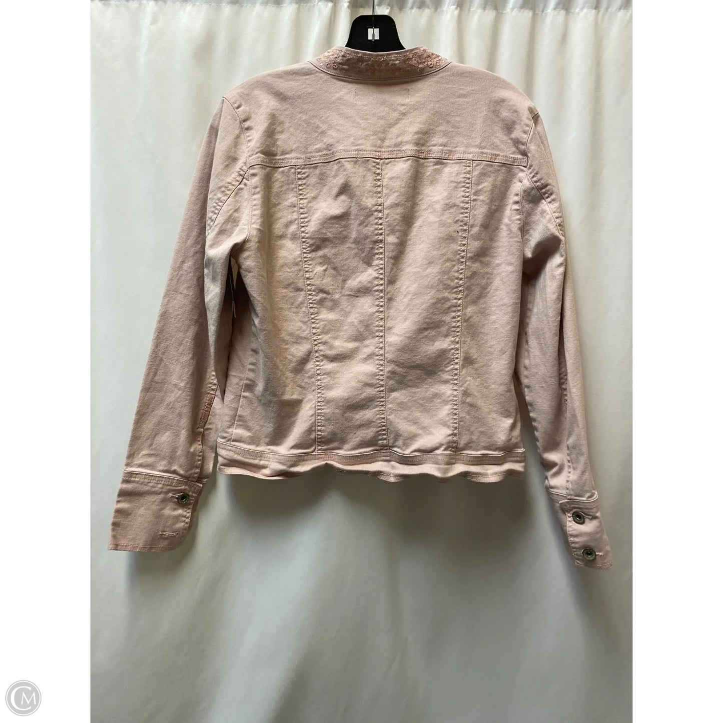 Jacket Denim By Bandolino In Pink Denim, Size: L