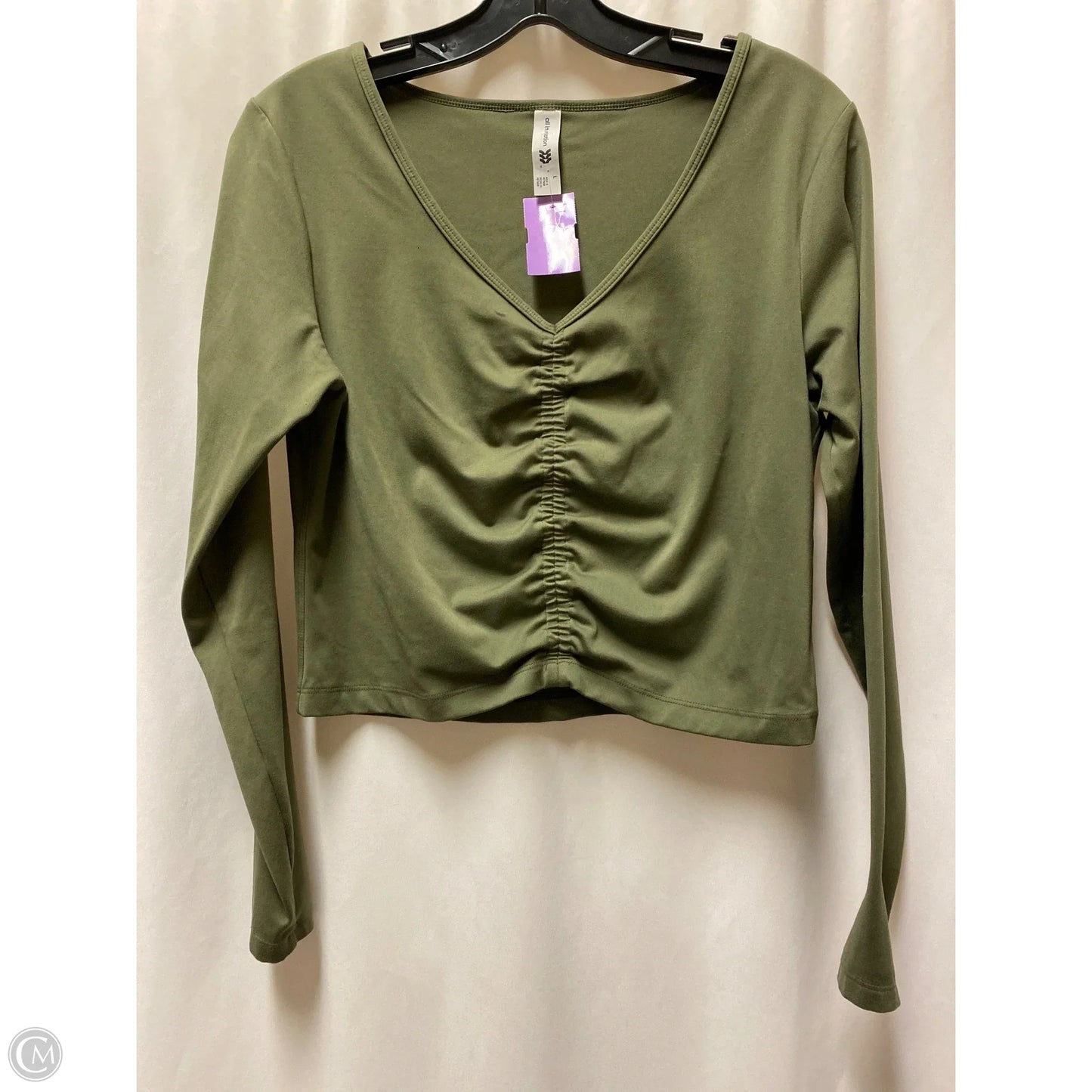 Athletic Top Long Sleeve Crewneck By All In Motion In Green, Size: L