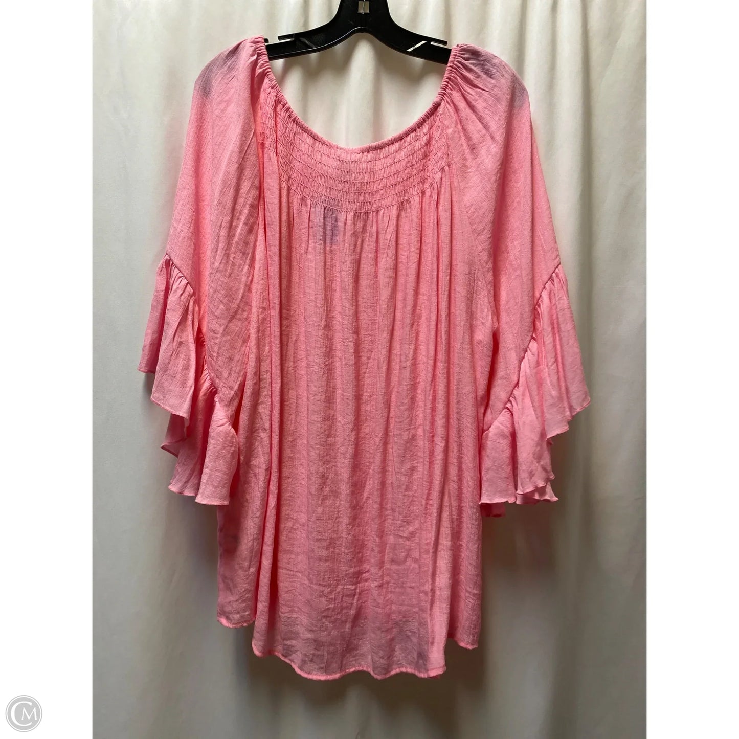 Top Short Sleeve By Cato In Pink, Size: 3x