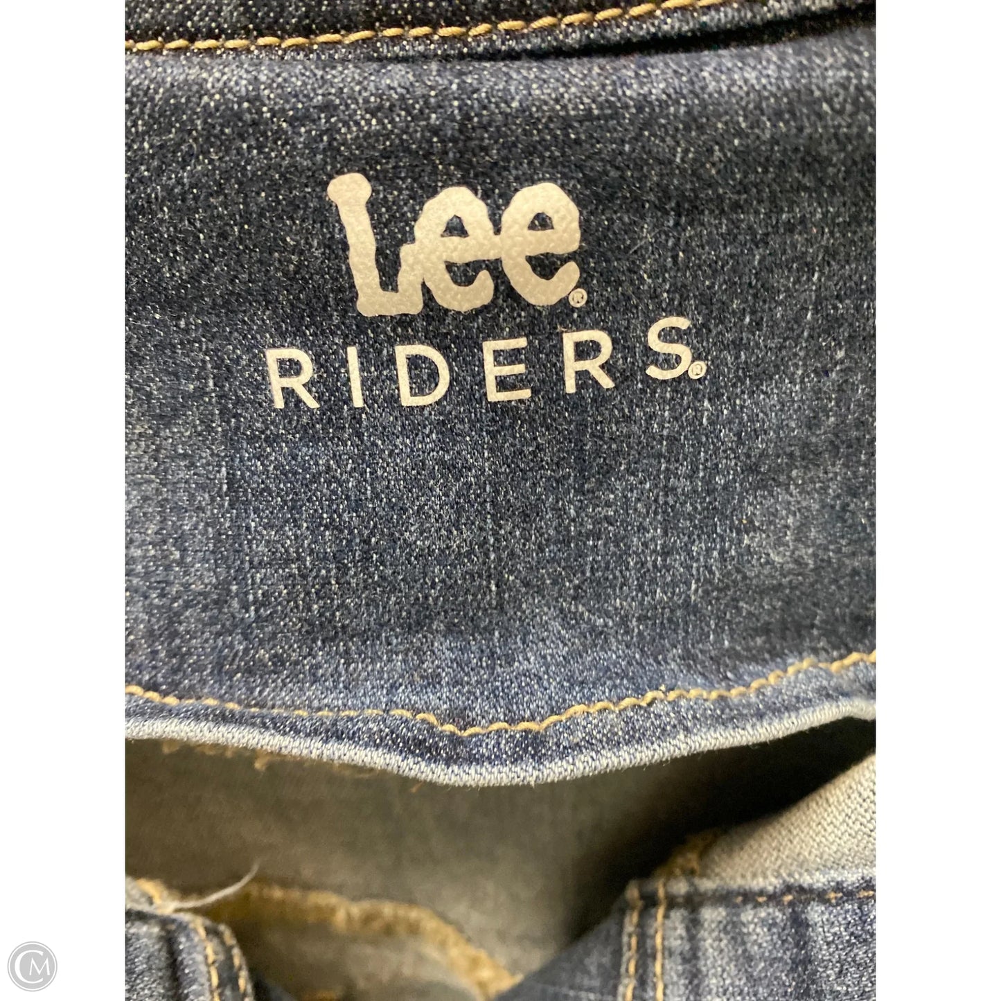Jacket Denim By Lee In Blue Denim, Size: Xl