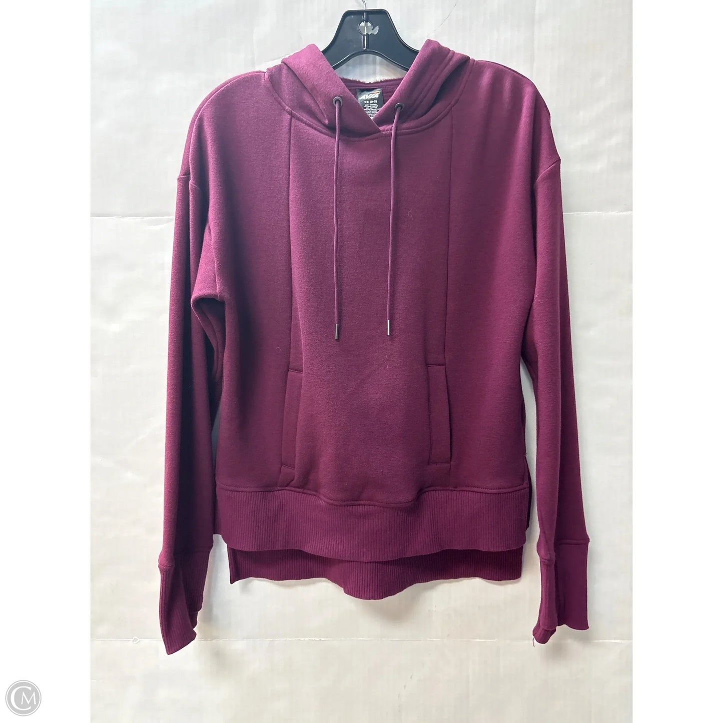 Sweatshirt Hoodie By Avia In Maroon, Size: Xs