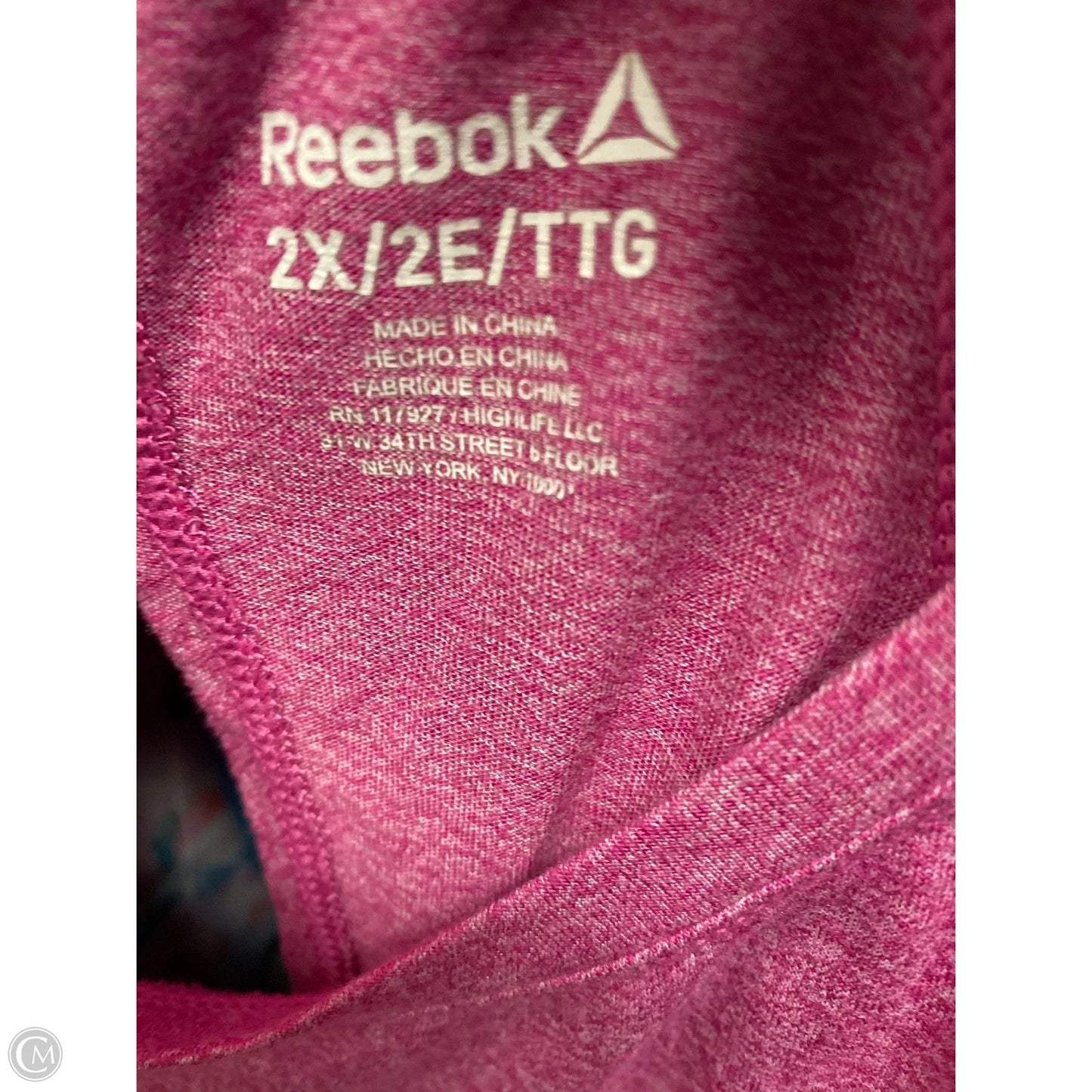 Athletic Tank Top By Reebok In Pink, Size: 2x
