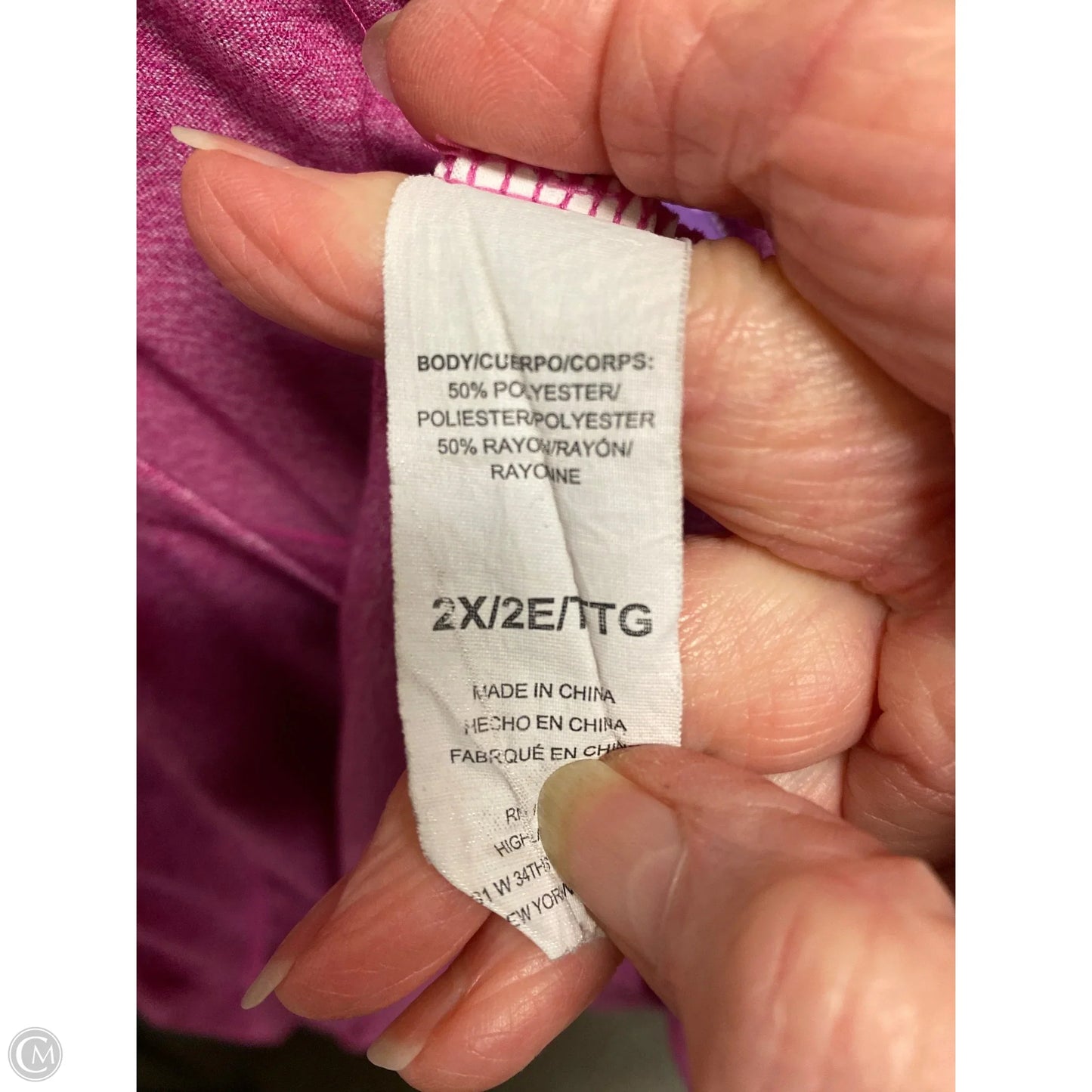 Athletic Tank Top By Reebok In Pink, Size: 2x