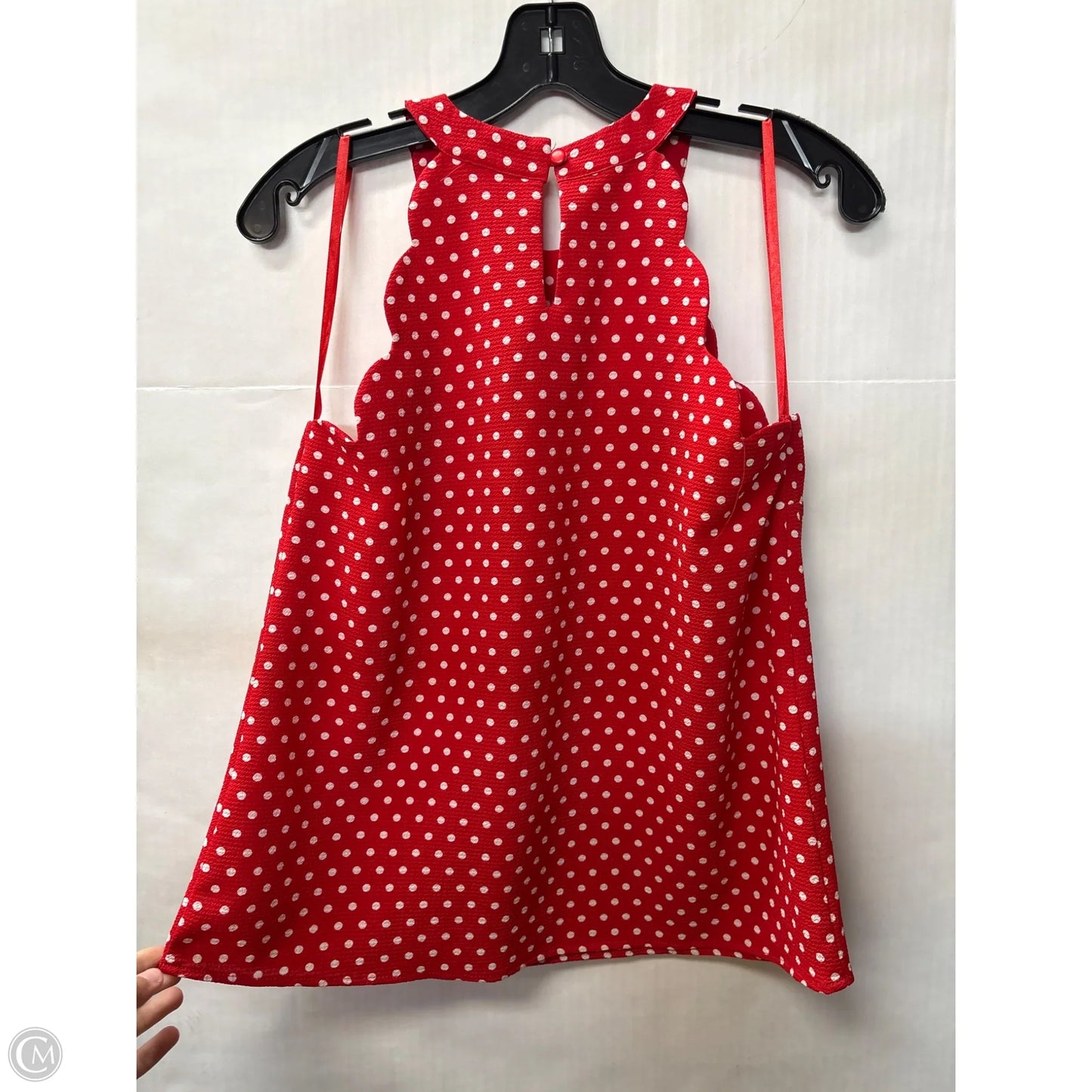 Top Sleeveless By Monteau In Red, Size: S