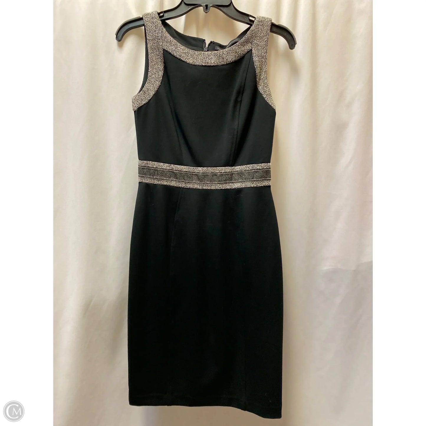Dress Casual Midi By White House Black Market In Black, Size: Xs