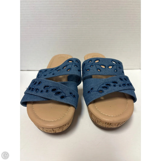 Shoes Heels Block By Cato In Blue, Size: 6