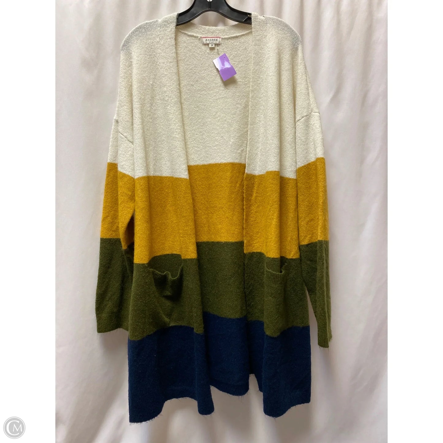 Cardigan By Andree By Unit In Tan, Size: 2x