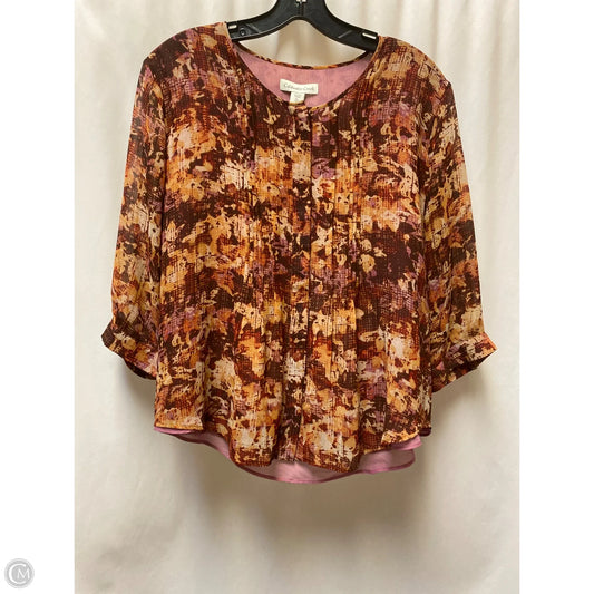 Top Long Sleeve By Coldwater Creek In Maroon, Size: Lp