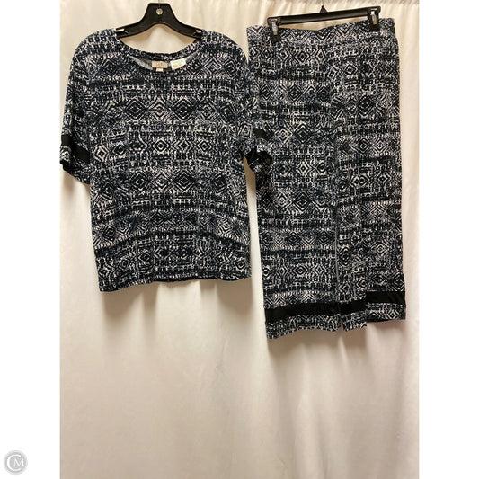 Lounge Set Pants By Logo In Black & White, Size: M