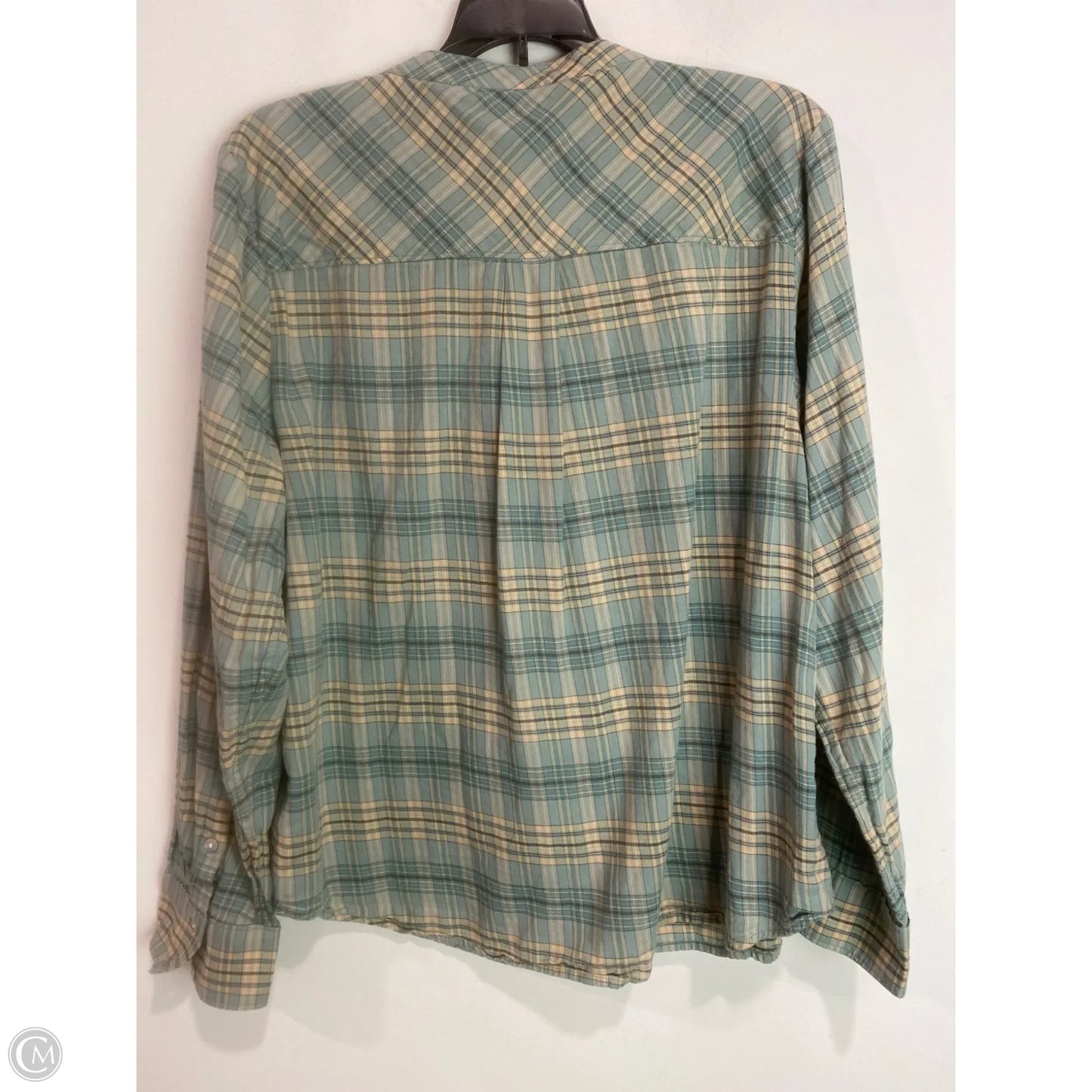 Top Long Sleeve By Faherty In Green, Size: Xl
