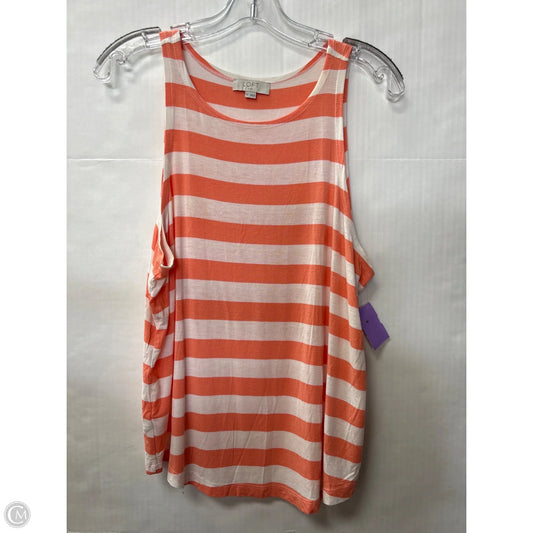 Top Sleeveless By Loft In Orange, Size: M