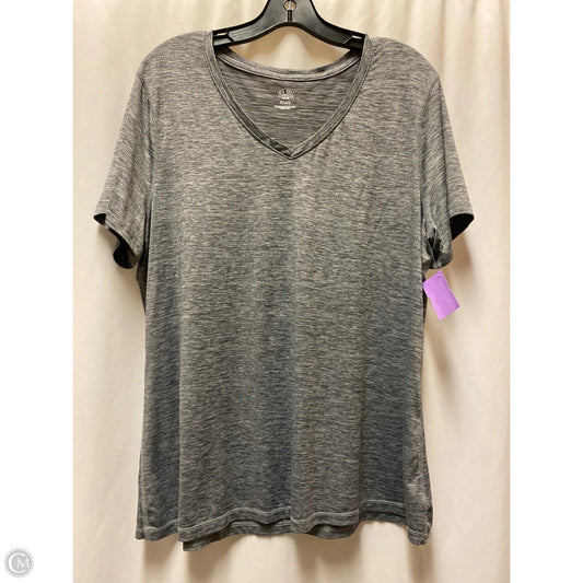 Athletic Top Short Sleeve By Athletic Works In Grey, Size: Xxl