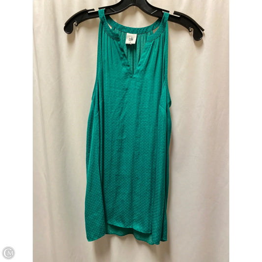 Top Sleeveless By Cabi In Green, Size: M