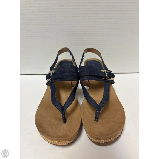 Sandals Heels Block By Style And Company In Blue, Size: 7