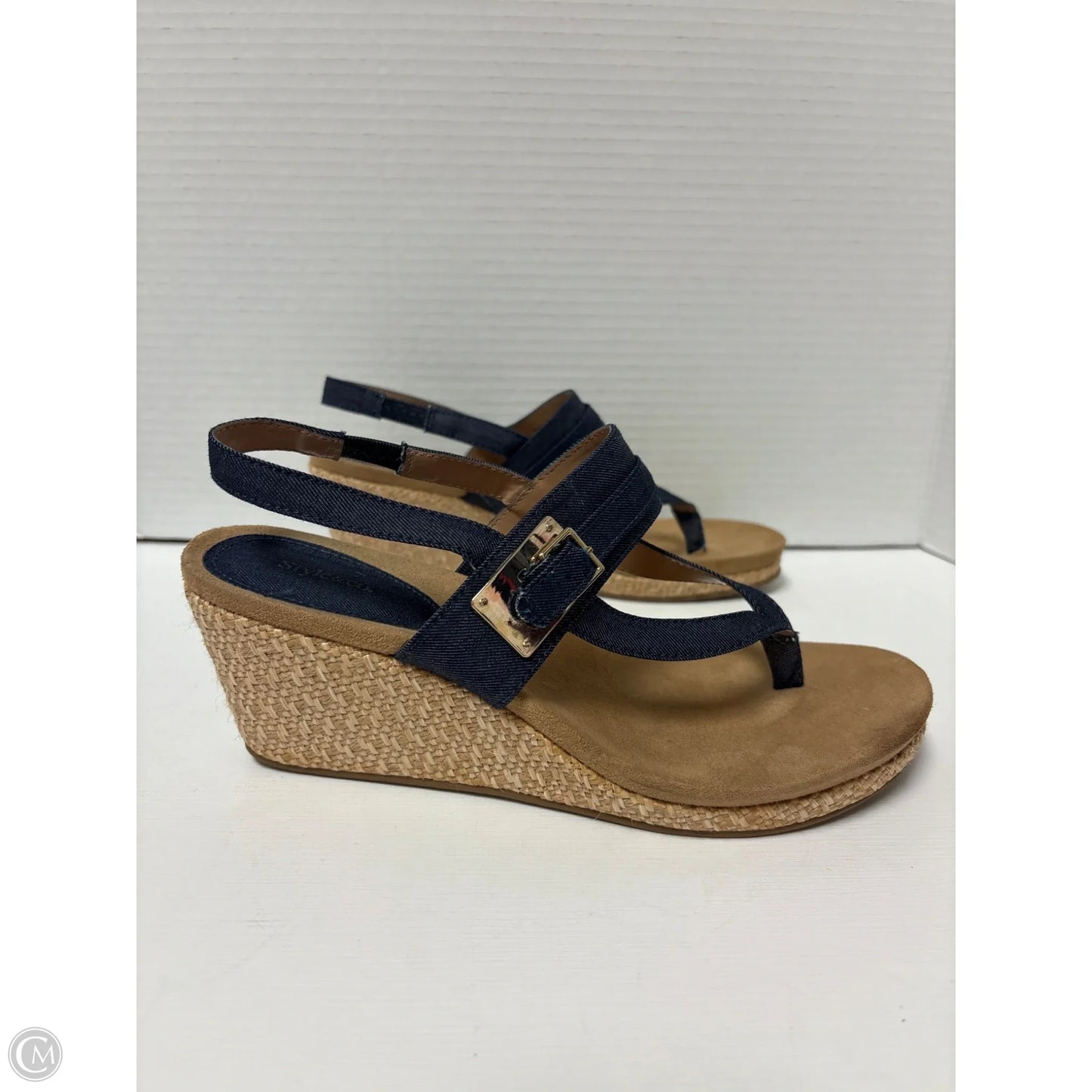Sandals Heels Block By Style And Company In Blue, Size: 7