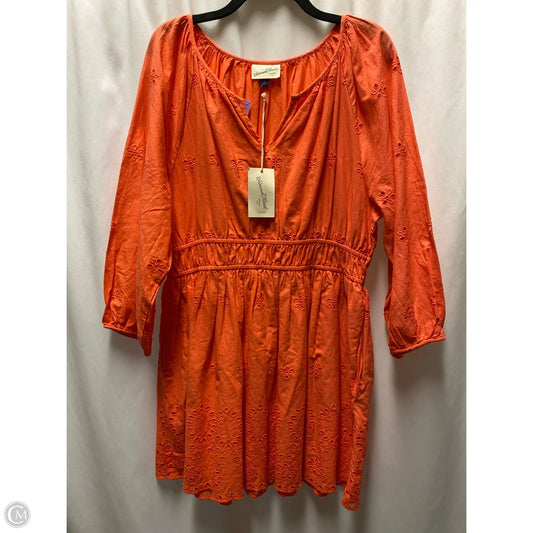 Dress Casual Midi By Universal Thread In Peach, Size: Xl
