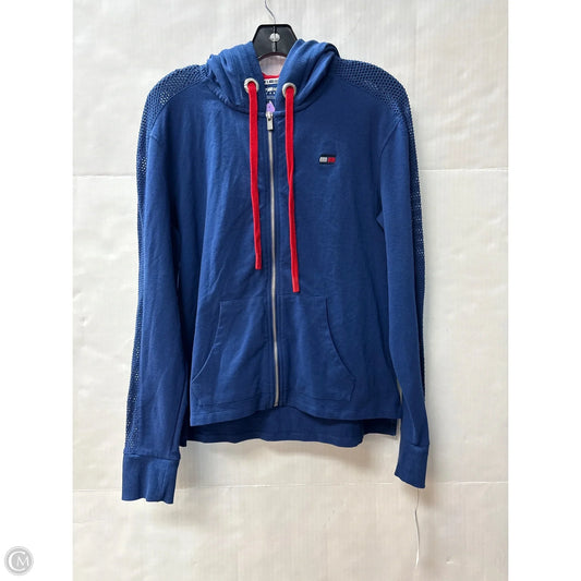 Sweatshirt Hoodie By Tommy Hilfiger In Navy, Size: M