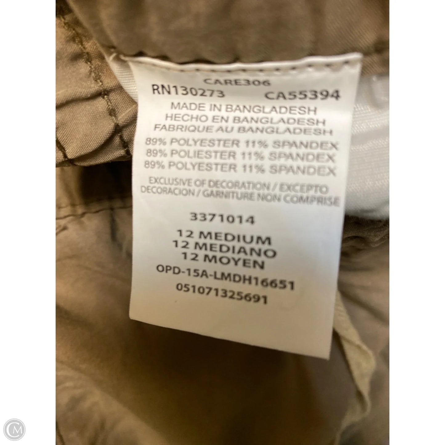 Pants Lounge By Lee In Tan, Size: 12