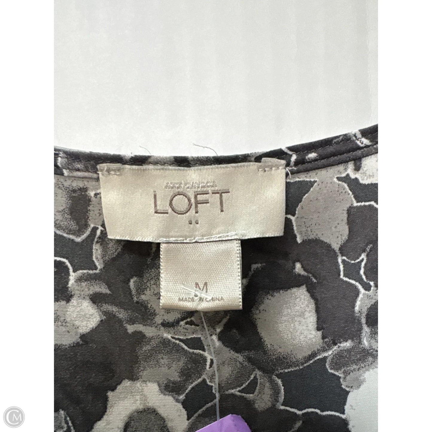 Top Sleeveless By Loft In Grey, Size: M