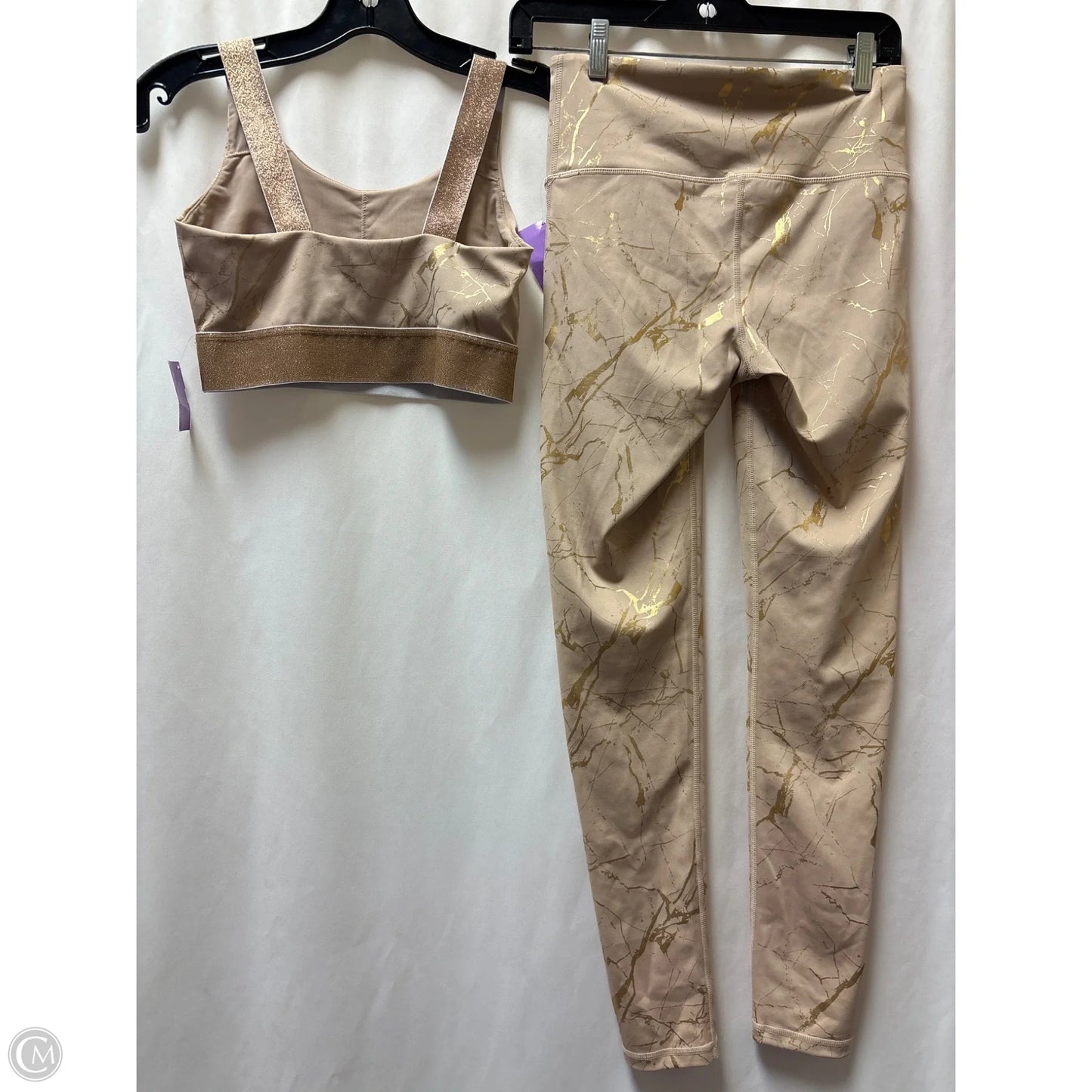 Athletic Pants 2pc By Mono B In Gold, Size: S