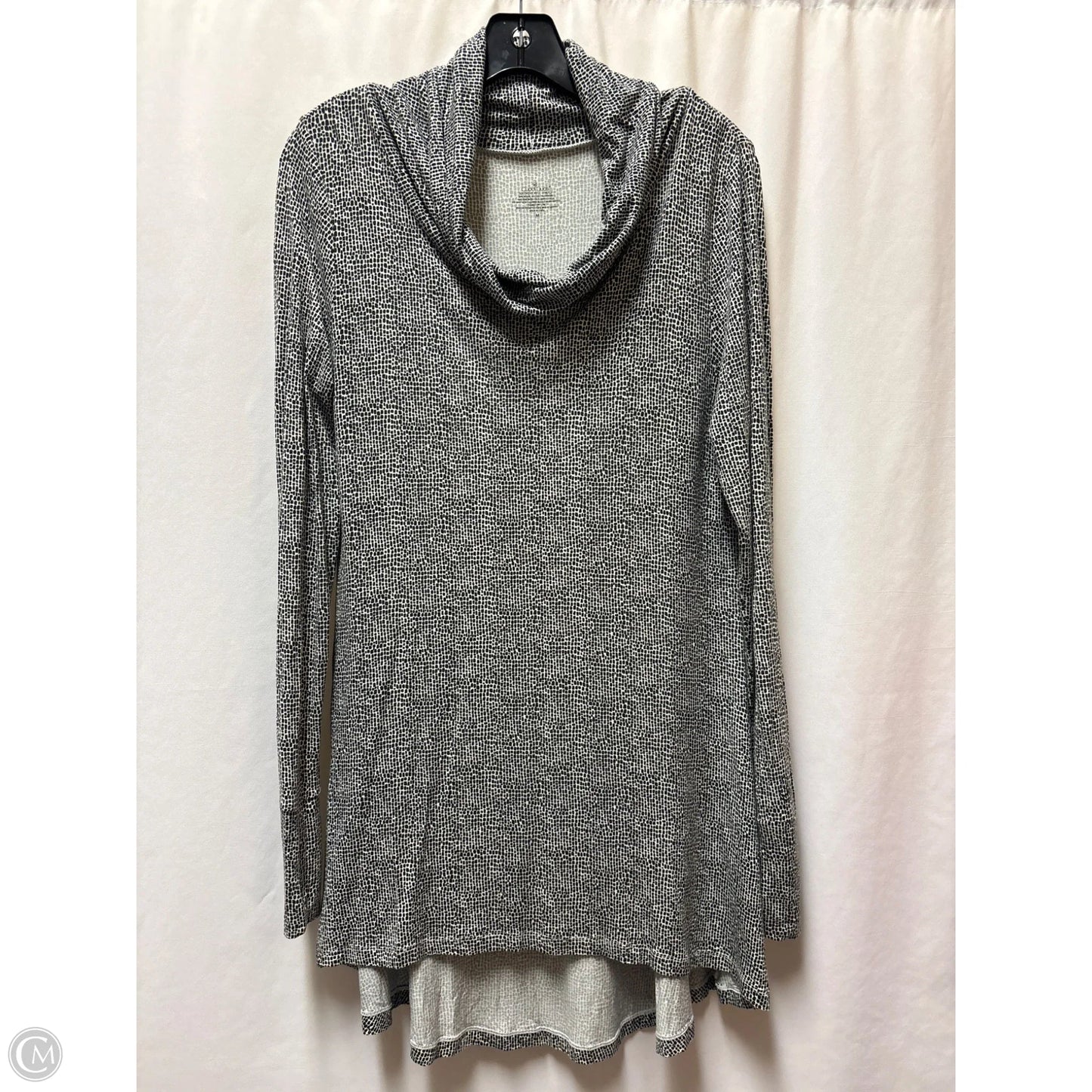 Top Long Sleeve By Cuddl Duds In Black & White, Size: M
