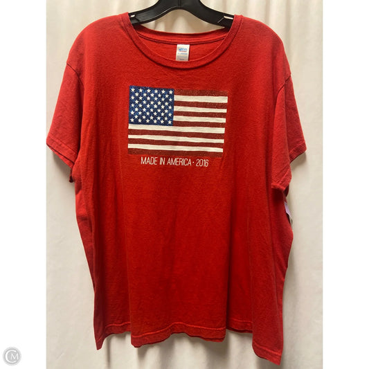 Top Short Sleeve By Clothes Mentor In Red, Size: 2x