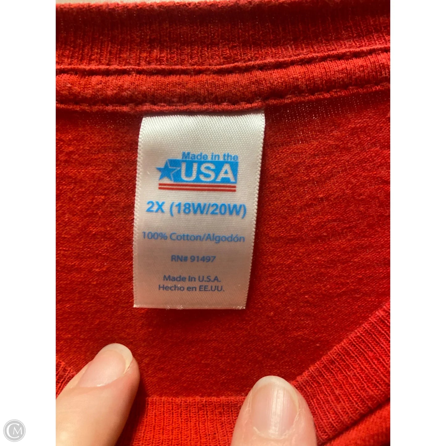 Top Short Sleeve By Clothes Mentor In Red, Size: 2x
