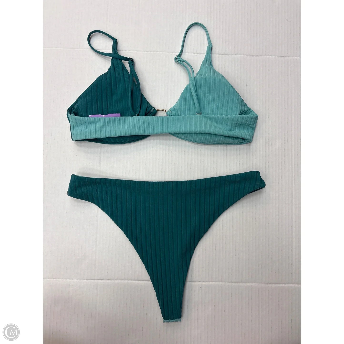Swimsuit 2pc By Clothes Mentor In Aqua, Size: L