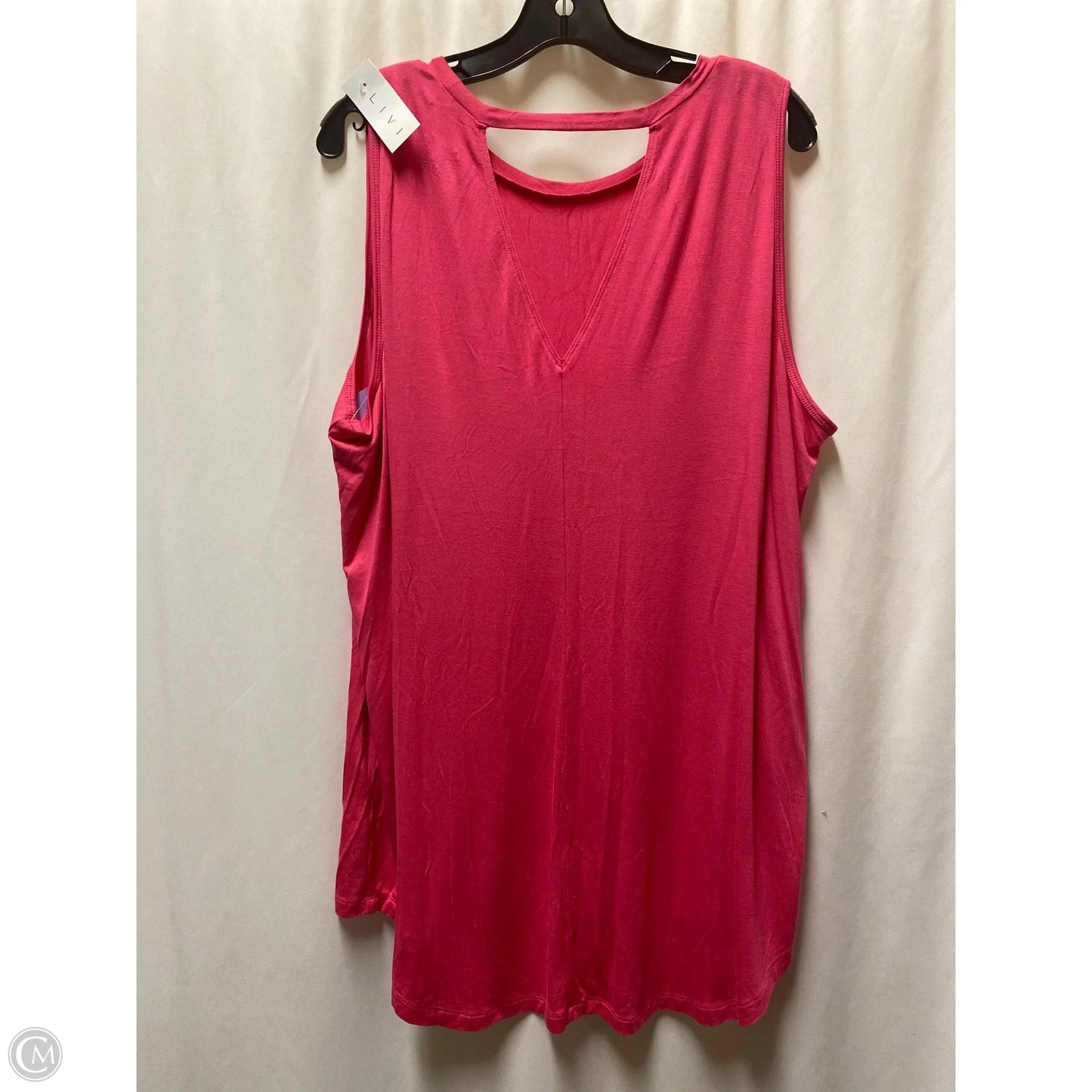 Athletic Top Short Sleeve By Livi Active In Pink, Size: 3x