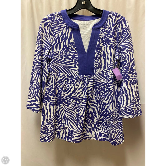Top Long Sleeve By Charter Club In Purple, Size: S