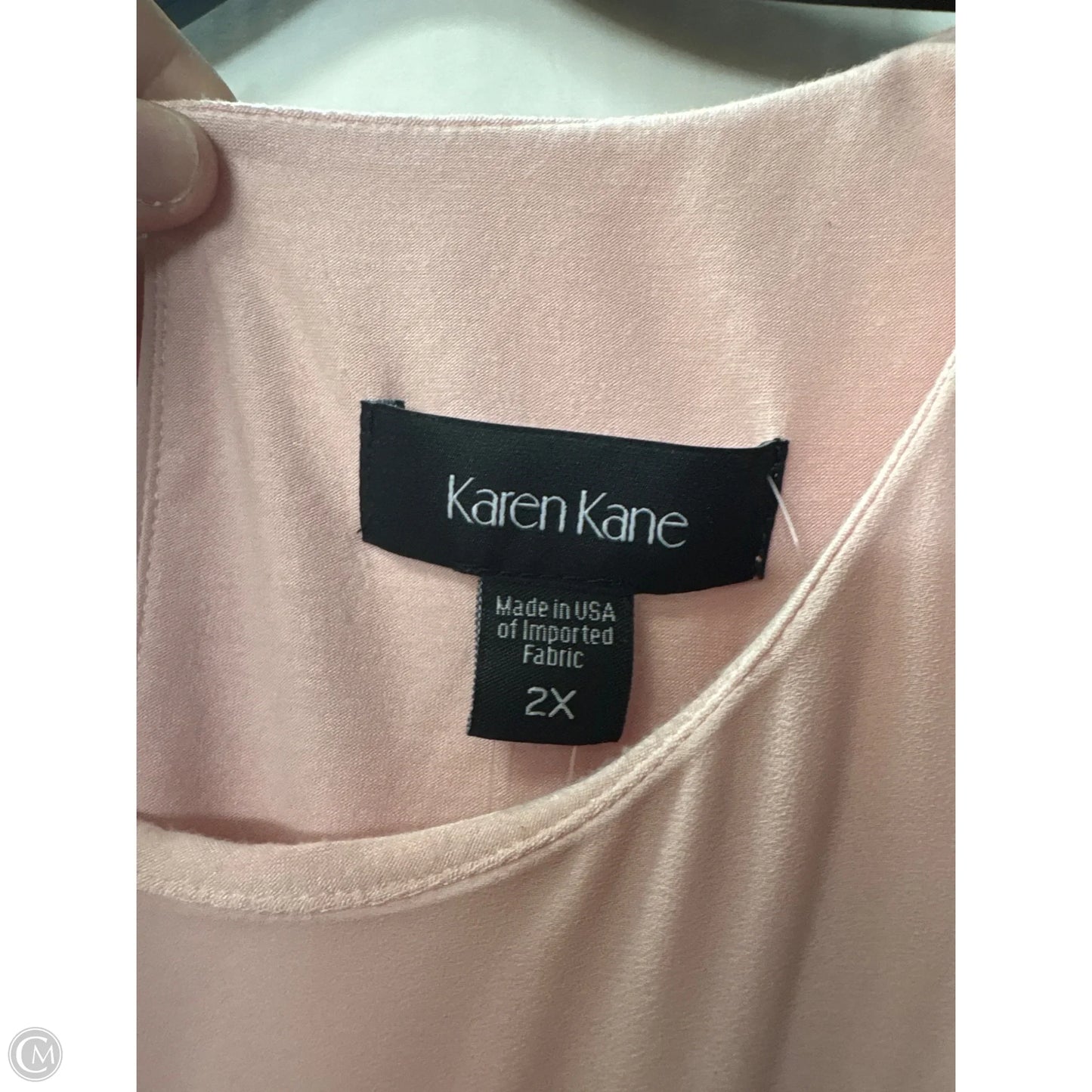 Top Sleeveless By Karen Kane In Pink, Size: 2x