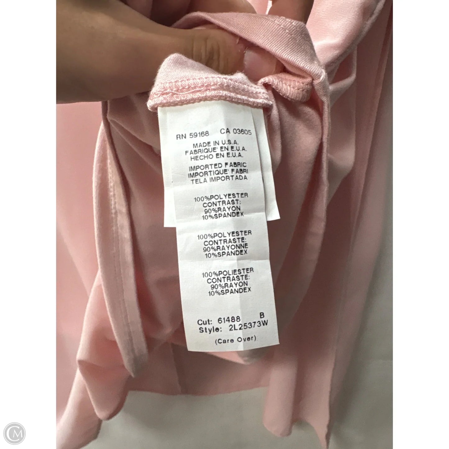 Top Sleeveless By Karen Kane In Pink, Size: 2x